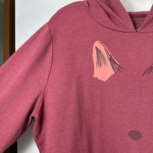 Anybody Lot of 2 Hoodies Rabbit Face & Fox Face Relaxed Fit Knit Top Size XL - Picture 2 of 9